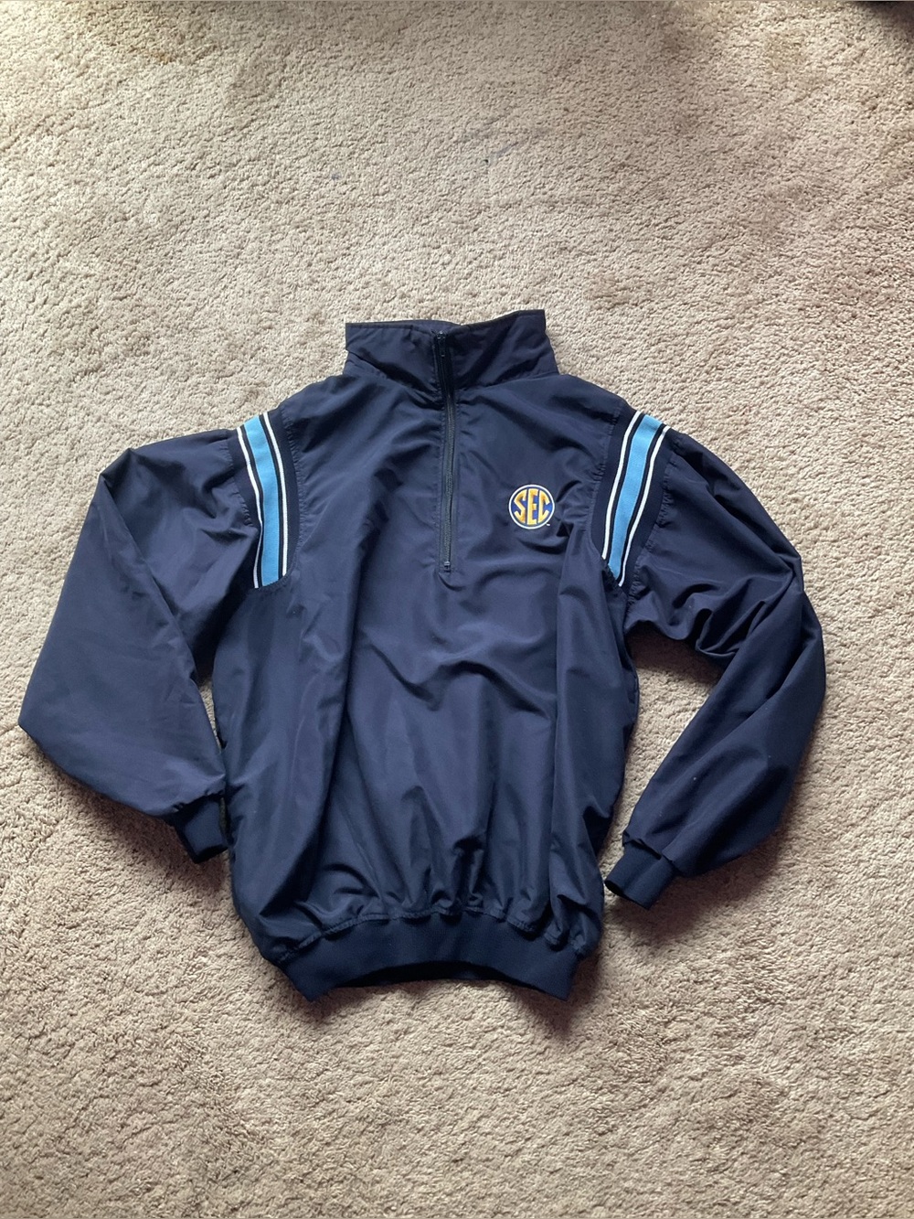 SEC Navy Windbreaker Quarter-Zip Pullover